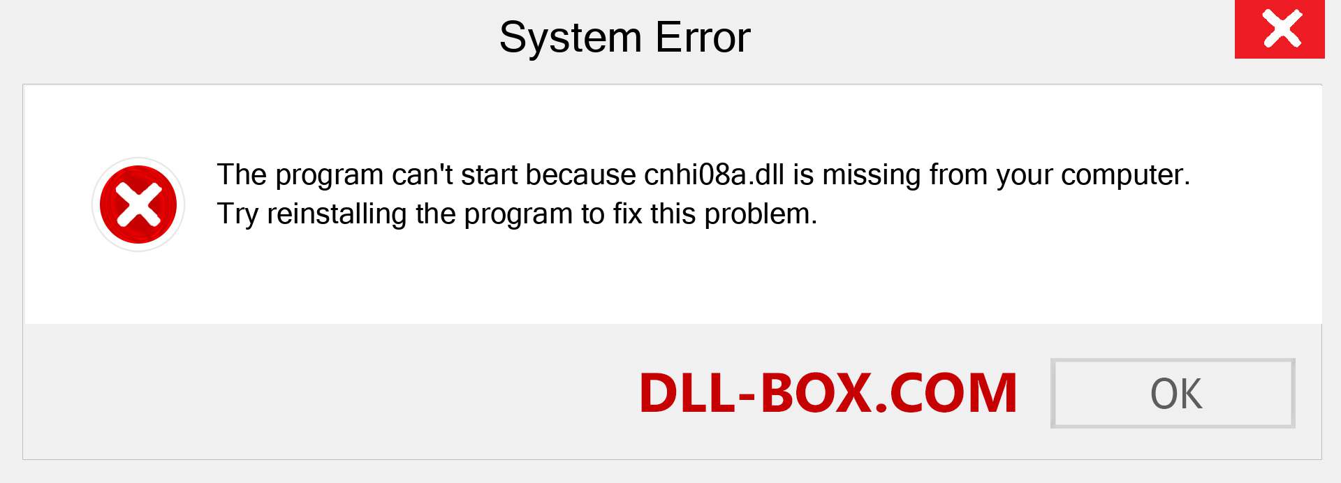  cnhi08a.dll file is missing?. Download for Windows 7, 8, 10 - Fix  cnhi08a dll Missing Error on Windows, photos, images